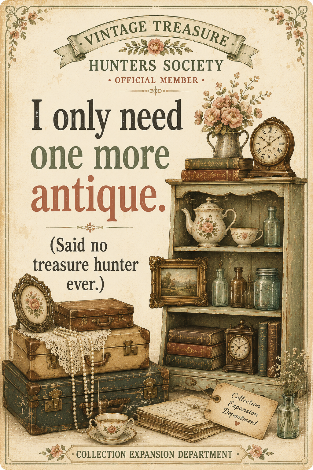 Vintage Treasure Hunters Society: Just One More