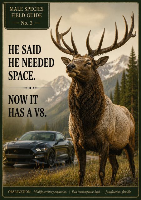 Male Species Field Guide Magnet No. 3 – Needed Space