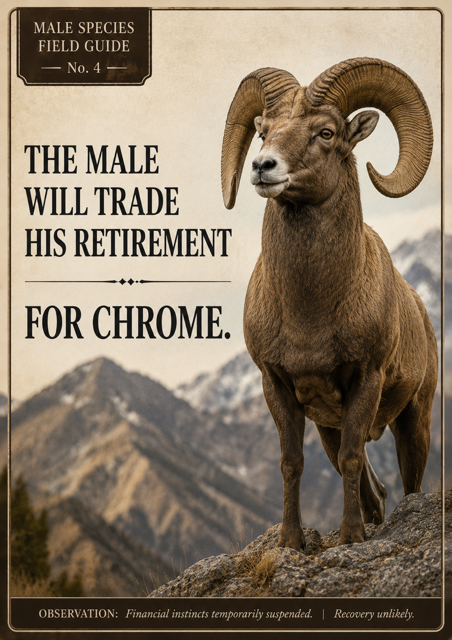 Male Species Field Guide Magnet No. 4 – Trade for Chrome