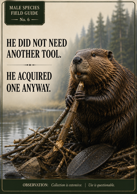 Male Species Field Guide Magnet No. 6 – Another Tool