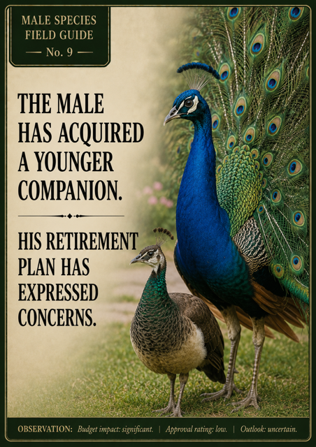 Male Species Field Guide Magnet No. 9 – Younger Companion